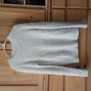white cashmere like sweater